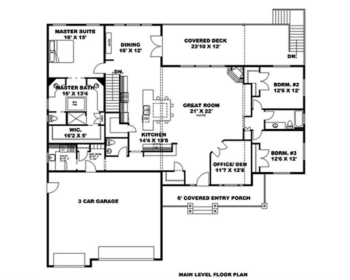 Craftsman Home - 5 Bdrm, 3.5 Bath, 4333 Sq Ft - Plan #132-1644