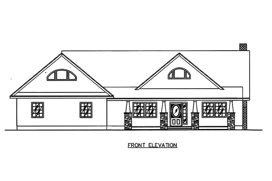Home Plan Front Elevation of this 2-Bedroom,4730 Sq Ft Plan -132-1651