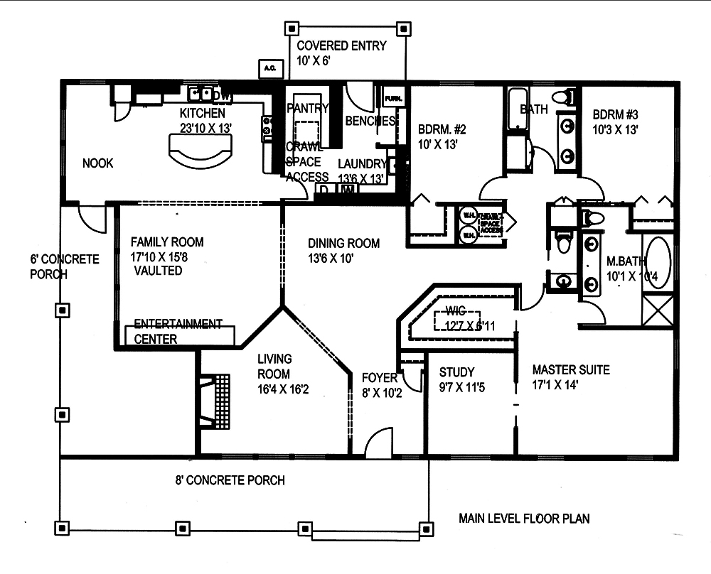 Craftsman Home - 3 Bdrm, 2.5 Bath, 2580 Sq Ft - Plan #132-1672