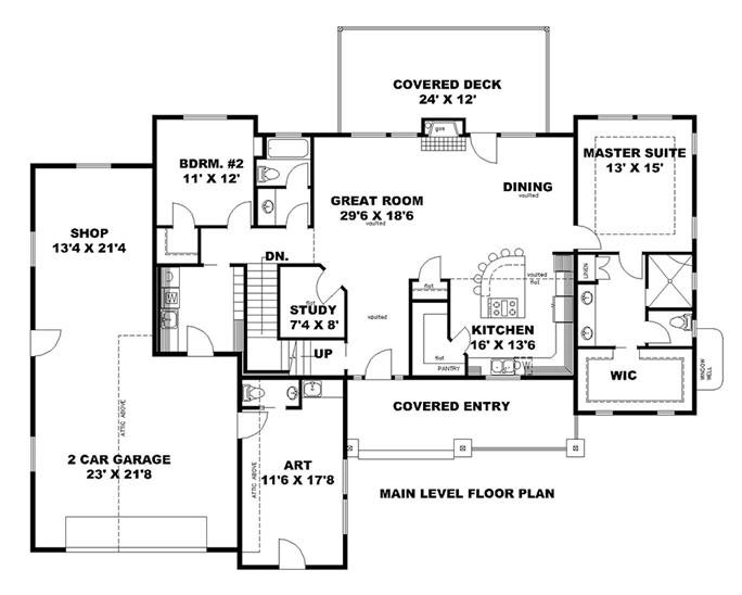 Country Home - 5 Bdrm, 3.5 Bath, 3628 Sq Ft - Plan #132-1686