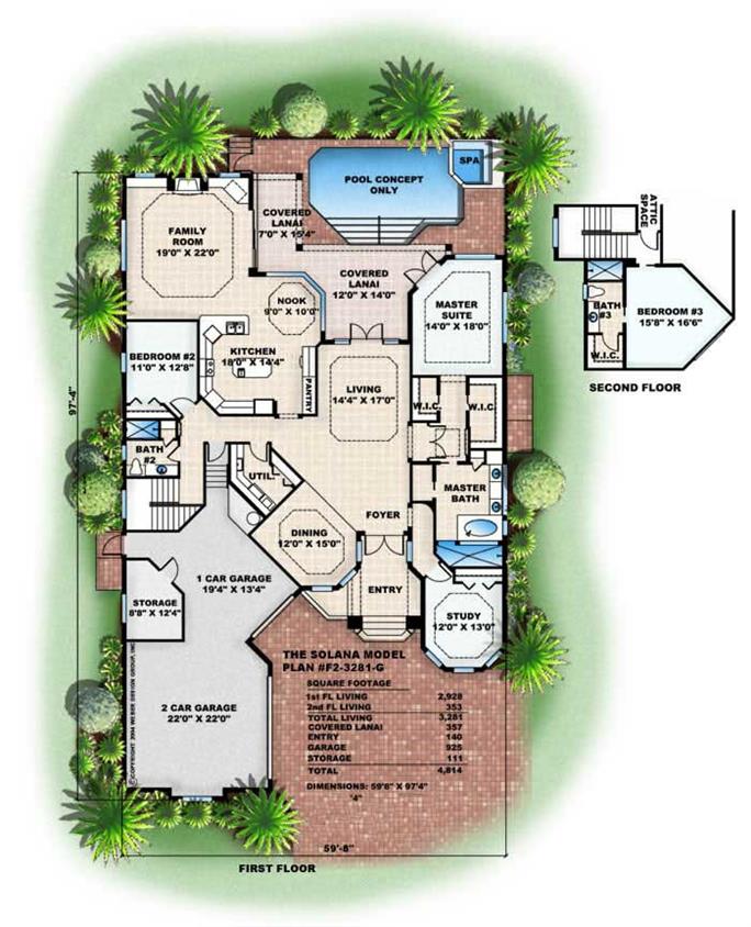 Mediterranean House Plans, Florida House Plans, House Plans, - Home ...