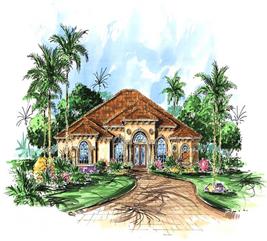 Florida Style Home Plan - 4 Bedrms, 5 Baths - 5000 Sq Ft - #133-1035