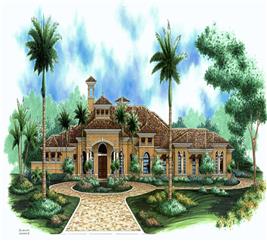 Florida Style Floor Plan - 3 Bedrms, 4 Baths - 3773 Sq Ft - #133-1032