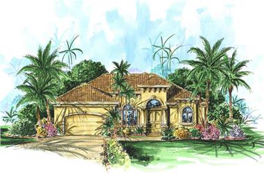 4-Bedroom, 2259 Sq Ft Coastal House Plan - 133-1051 - Front Exterior