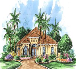 Florida Style Home Plan - 4 Bedrms, 5 Baths - 5000 Sq Ft - #133-1035