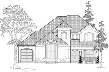 3-Bedroom, 3806 Sq Ft Luxury Home Plan - 134-1008 - Main Exterior