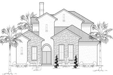 3-Bedroom, 3612 Sq Ft Mediterranean Home Plan - 134-1030 - Main Exterior