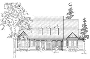 4-Bedroom, 3676 Sq Ft Country House Plan - 134-1056 - Front Exterior