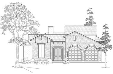 3-Bedroom, 2924 Sq Ft Mediterranean House Plan - 134-1109 - Front Exterior