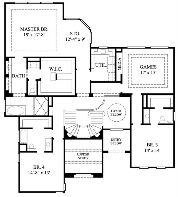 Mediterranean Home Plan - 4 Bedrms, 4.5 Baths - 4,474 Sq Ft - Plan #134 ...