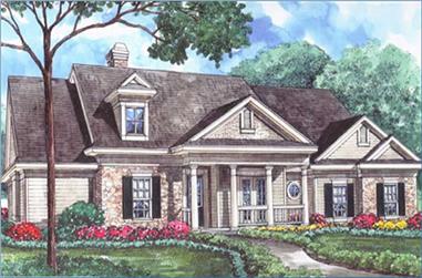 3-Bedroom, 2797 Sq Ft Country House Plan - 134-1147 - Front Exterior