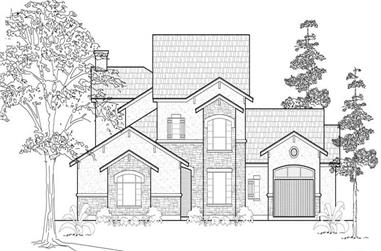 3-Bedroom, 3637 Sq Ft Mediterranean House Plan - 134-1155 - Front Exterior