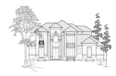 3-Bedroom, 3671 Sq Ft European House Plan - 134-1157 - Front Exterior