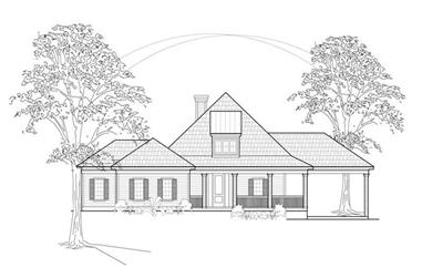 3-Bedroom, 2638 Sq Ft Country House Plan - 134-1224 - Front Exterior