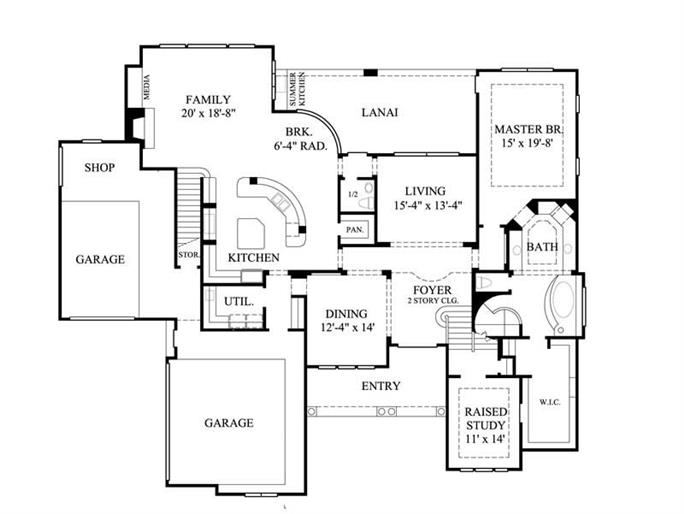 Luxury House Plan #134-1298: 4 Bedrm, 4602 Sq Ft Home | ThePlanCollection