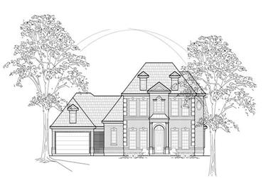 4-Bedroom, 3622 Sq Ft Luxury House Plan - 134-1308 - Front Exterior