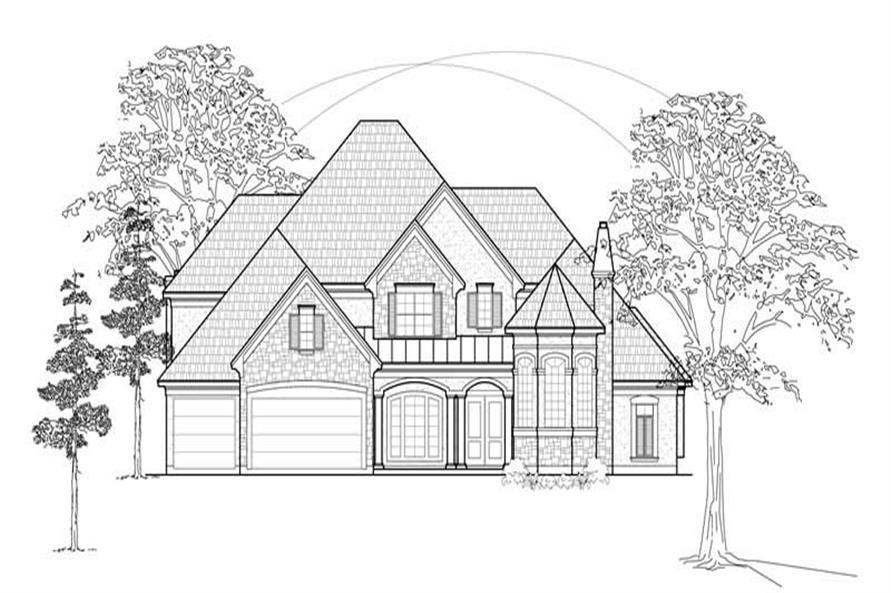 5-Bedroom, 4579 Sq Ft Luxury Home Plan - 134-1342 - Main Exterior