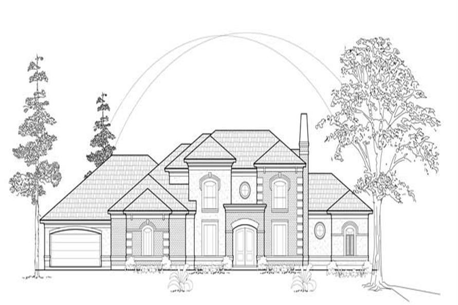 Front View of this 4-Bedroom, 4721 Sq Ft Plan - 134-1343