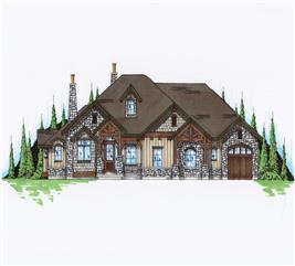 Rustic Craftsman Floor Plan - 6 Bedrms, 4 Baths - 2597 Sq Ft - #135-1054