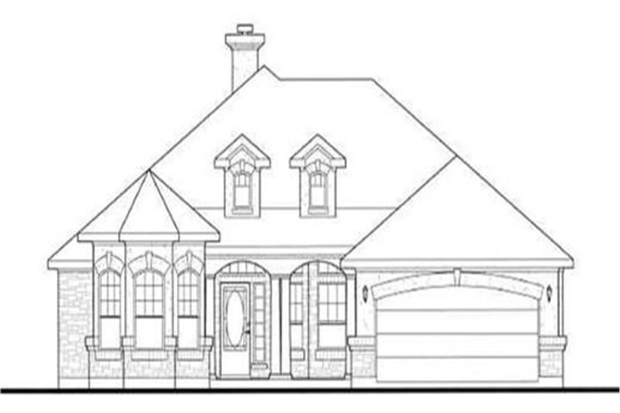 Home Plan Front Elevation of this 3-Bedroom,2058 Sq Ft Plan -136-1027