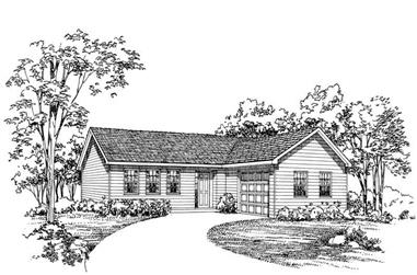 3-Bedroom, 1533 Sq Ft Country House Plan - 137-1014 - Front Exterior