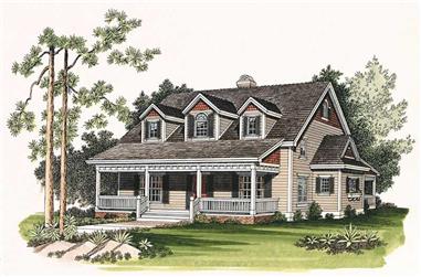 3-Bedroom, 1880 Sq Ft Country House Plan - 137-1109 - Front Exterior