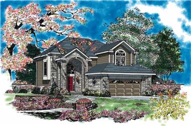 4-Bedroom, 2513 Sq Ft Traditional Home Plan - 137-1129 - Main Exterior