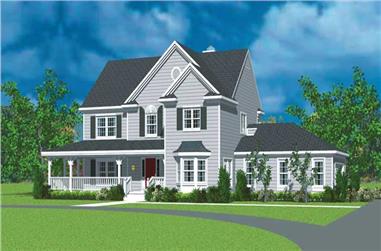 3-Bedroom, 2384 Sq Ft Country Home Plan - 137-1142 - Main Exterior