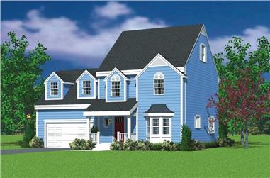 3-Bedroom, 1559 Sq Ft Country Home Plan - 137-1143 - Main Exterior