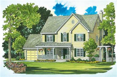 4-Bedroom, 2551 Sq Ft Country House Plan - 137-1164 - Front Exterior