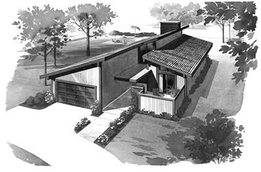 2-Bedroom, 1381 Sq Ft Contemporary Home Plan - 137-1174 - Main Exterior