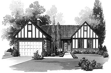 3-Bedroom, 1796 Sq Ft European Home Plan - 137-1175 - Main Exterior