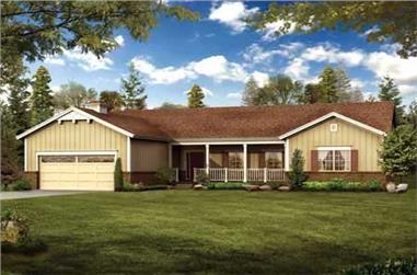 3-Bedroom, 2076 Sq Ft Country Home Plan - 137-1176 - Main Exterior