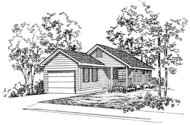 4-Bedroom, 1648 Sq Ft Country Home Plan - 137-1207 - Main Exterior