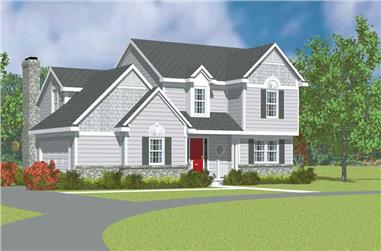 3-Bedroom, 2024 Sq Ft Traditional House Plan - 137-1214 - Front Exterior