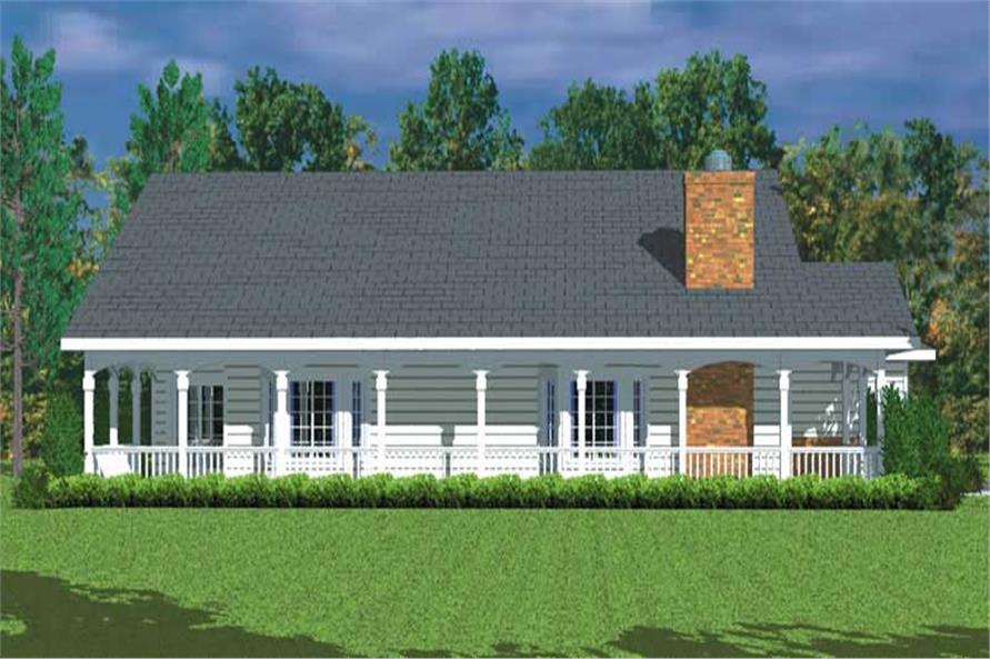 Home Plan Left Elevation of this 3-Bedroom,1676 Sq Ft Plan -137-1217