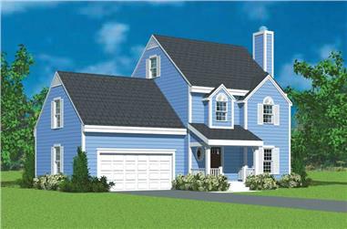 3-Bedroom, 1450 Sq Ft Country House Plan - 137-1220 - Front Exterior