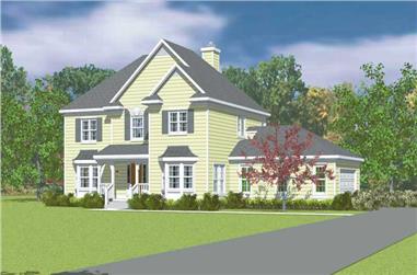 3-Bedroom, 2396 Sq Ft Country Home Plan - 137-1224 - Main Exterior