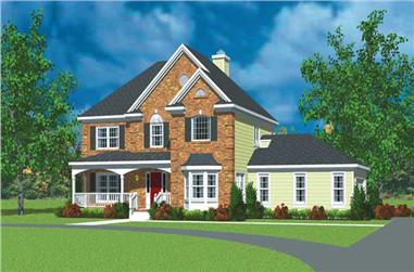 3-Bedroom, 2405 Sq Ft Country Home Plan - 137-1225 - Main Exterior