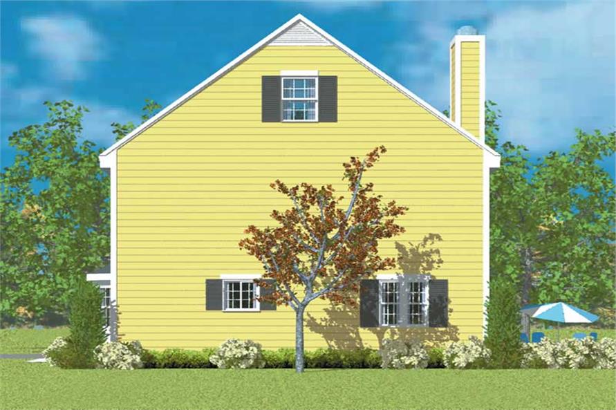 Home Plan Right Elevation of this 3-Bedroom,1497 Sq Ft Plan -137-1232