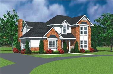 3-Bedroom, 2271 Sq Ft Country Home Plan - 137-1242 - Main Exterior