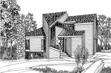 3-Bedroom, 2343 Sq Ft Contemporary House Plan - 137-1254 - Front Exterior