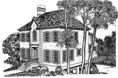 3-Bedroom, 2627 Sq Ft Colonial Home Plan - 137-1260 - Main Exterior