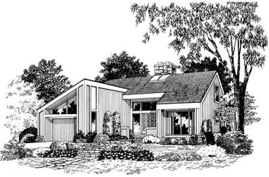 2-Bedroom, 1999 Sq Ft Contemporary Home Plan - 137-1284 - Main Exterior