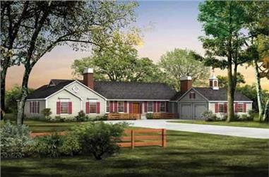 4-Bedroom, 3018 Sq Ft Ranch Home Plan - 137-1285 - Main Exterior