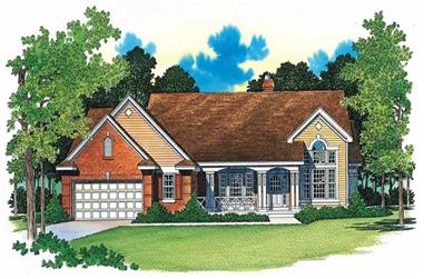 2-Bedroom, 2258 Sq Ft Country Home Plan - 137-1289 - Main Exterior