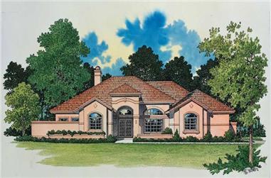 3-Bedroom, 3286 Sq Ft Mediterranean House Plan - 137-1300 - Front Exterior