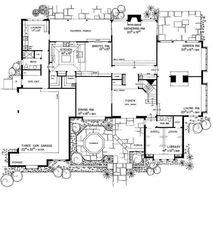 European House Plans - Home Design HW-3554 # 18288