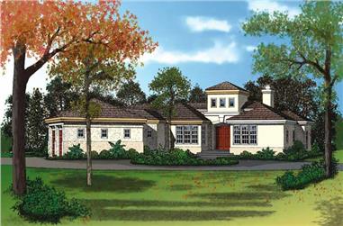 3-Bedroom, 2085 Sq Ft Mediterranean Home Plan - 137-1370 - Main Exterior