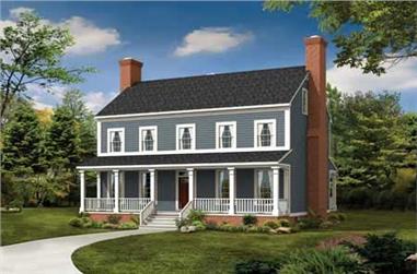 3-Bedroom, 2203 Sq Ft Country House Plan - 137-1373 - Front Exterior